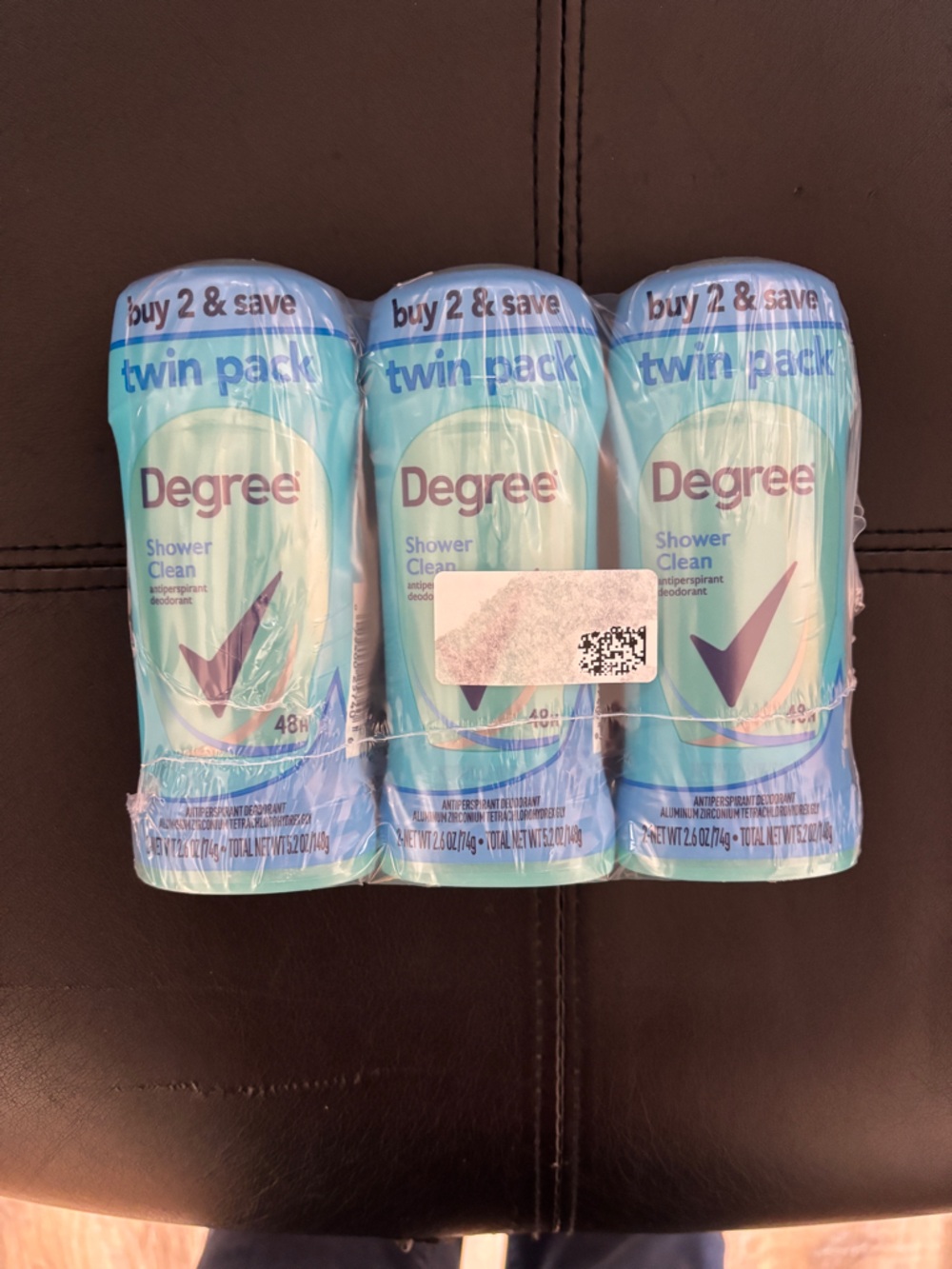Degree Shower Clean Antiperspirant Twin Pack x3 - 6 total - New Sealed Package
